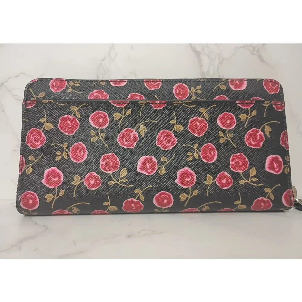 KATE SPADE Laurel Way Neda Hazy Rose Zip-Around Wallet - NWOT